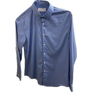 Ministry of Supply Shirt Archive Standard Check Button Front Shirt Blue White S